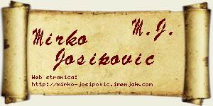 Mirko Josipović vizit kartica
